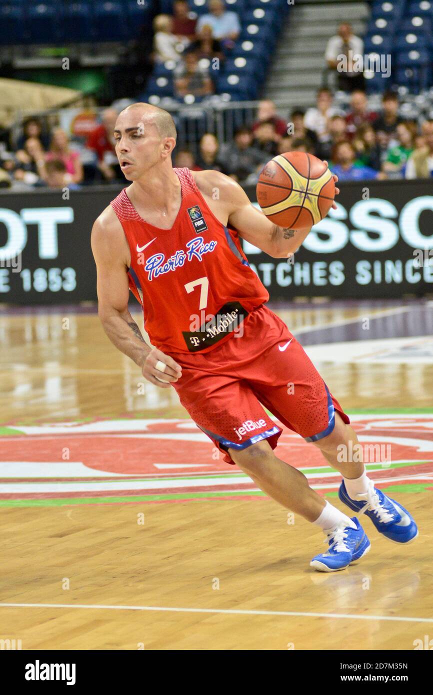 Carlos Arroyo. Puerto Rico Basketball-Team. FIBA OQT Tournament, Belgrad 2016 Stockfoto