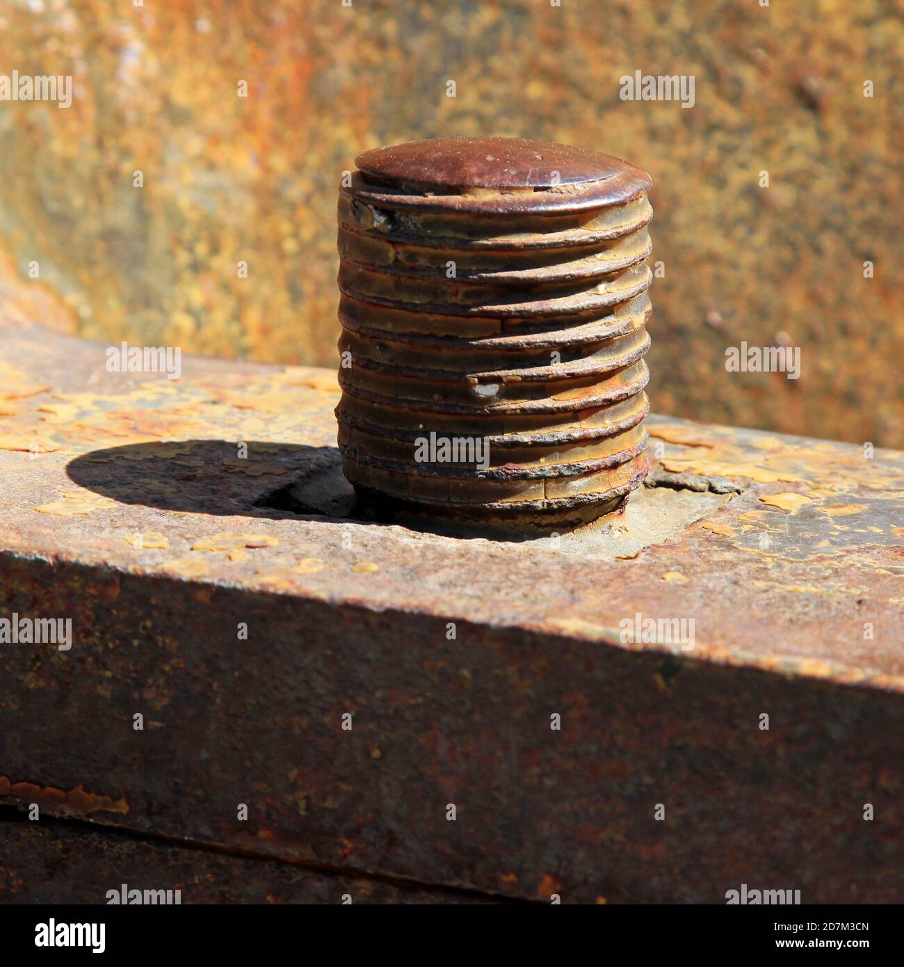 Rostige Industrieanlagen. Stockfoto