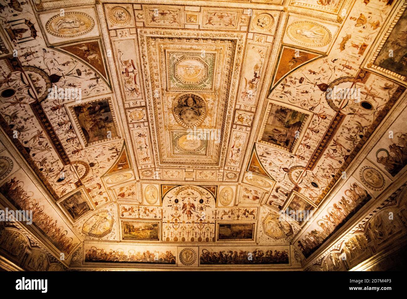 Die Bibliothek - Sala della Biblioteca in CastelSant'Angelo Rom Vatikan Italien Stockfoto