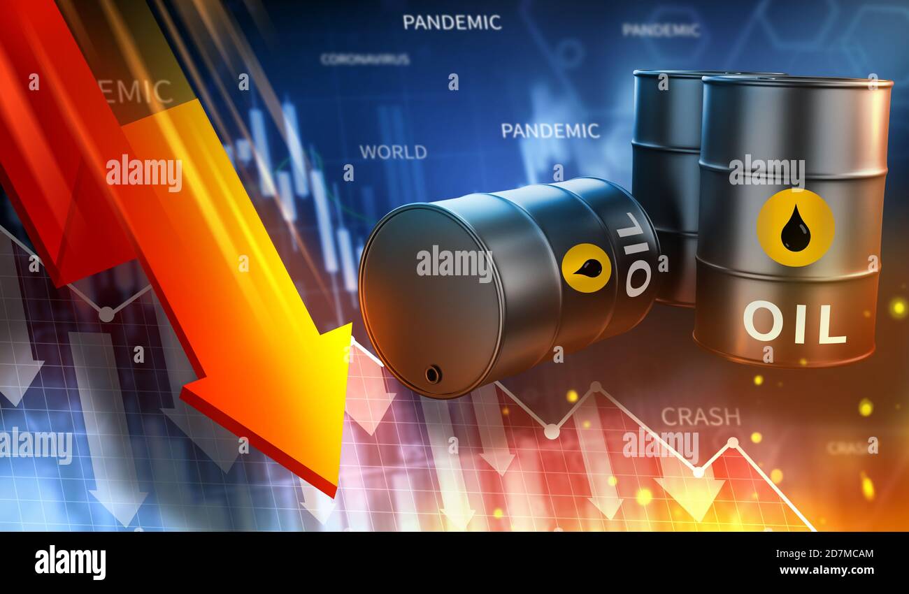 Ölpreise nach unten Stock Foto Stockfoto