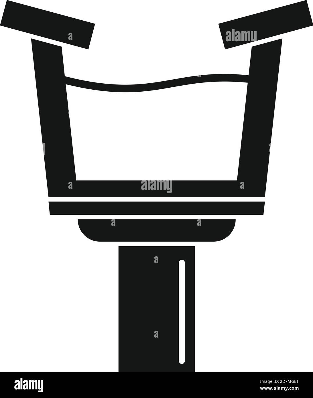 Symbol für Ablaufrinne. Einfache Illustration des Drainage Bundsteg-Vektor-Symbol für Web-Design isoliert auf weißem Hintergrund Stock Vektor