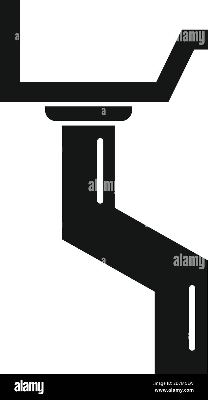 Symbol für Regenrinne. Einfache Illustration des Regenrinne Vektor-Symbol für Web-Design isoliert auf weißem Hintergrund Stock Vektor