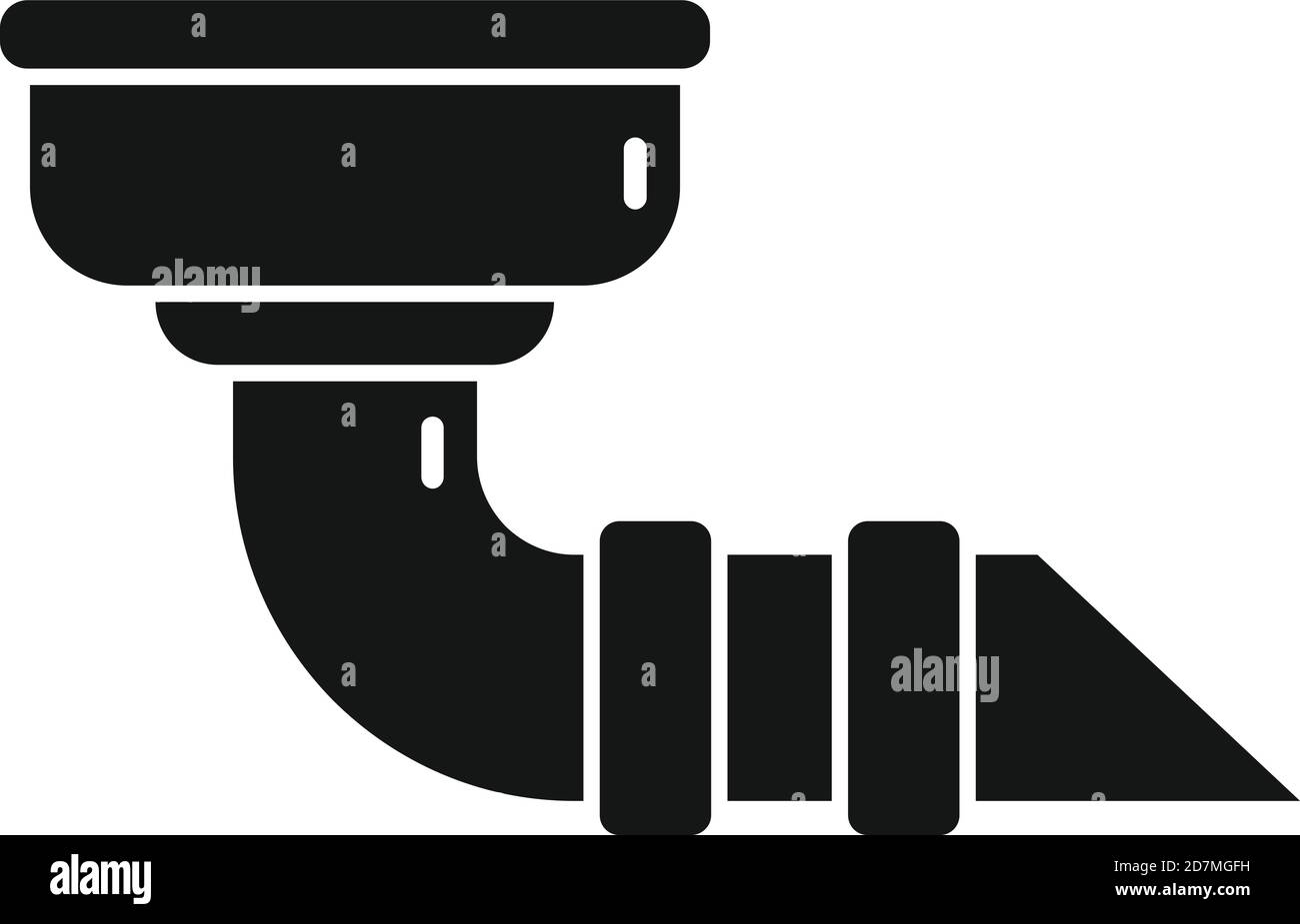 Symbol für die Konstruktionsrinne. Einfache Illustration der Konstruktion Bundsteg Vektor-Symbol für Web-Design isoliert auf weißem Hintergrund Stock Vektor