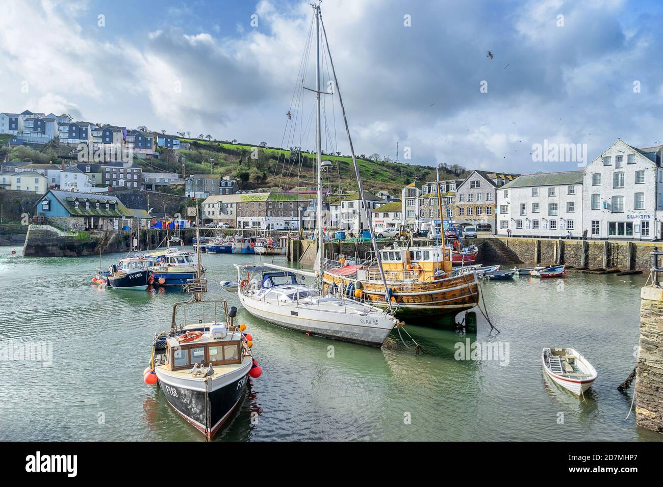 Mevagissey Hafen in Cornwall England Stockfoto