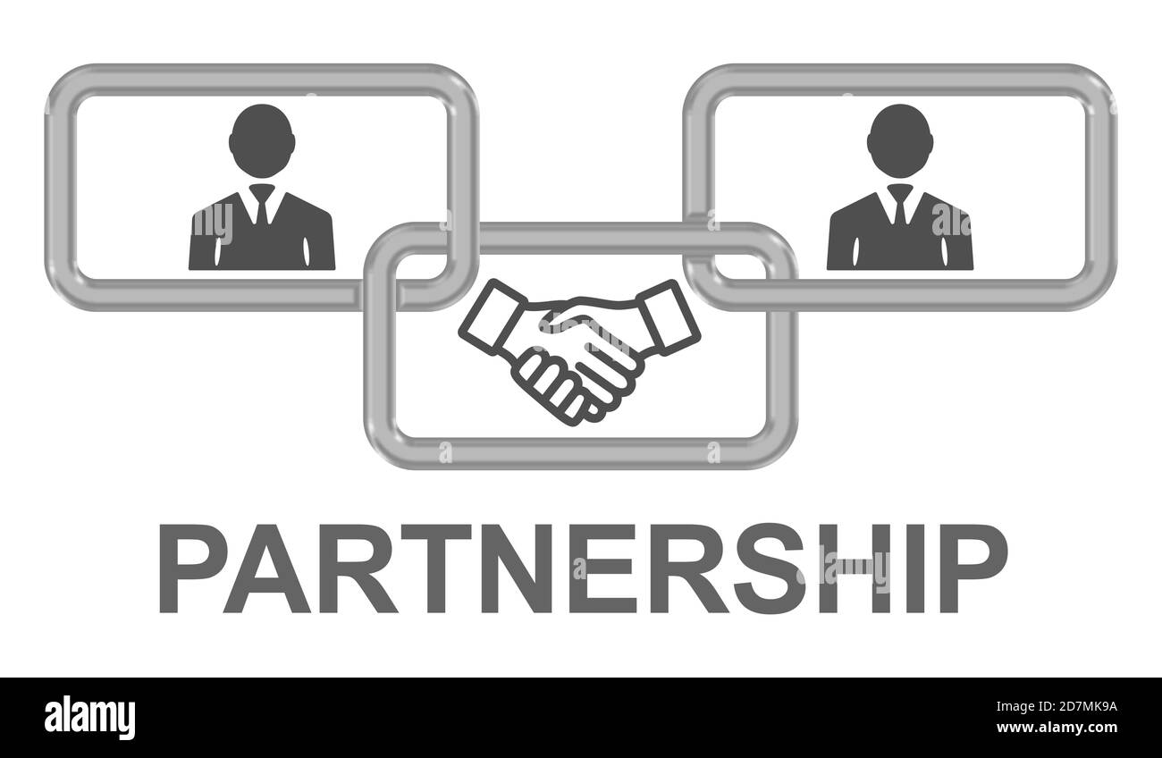 Darstellung eines Geschäftspartnerschaftskonzepts Stockfoto