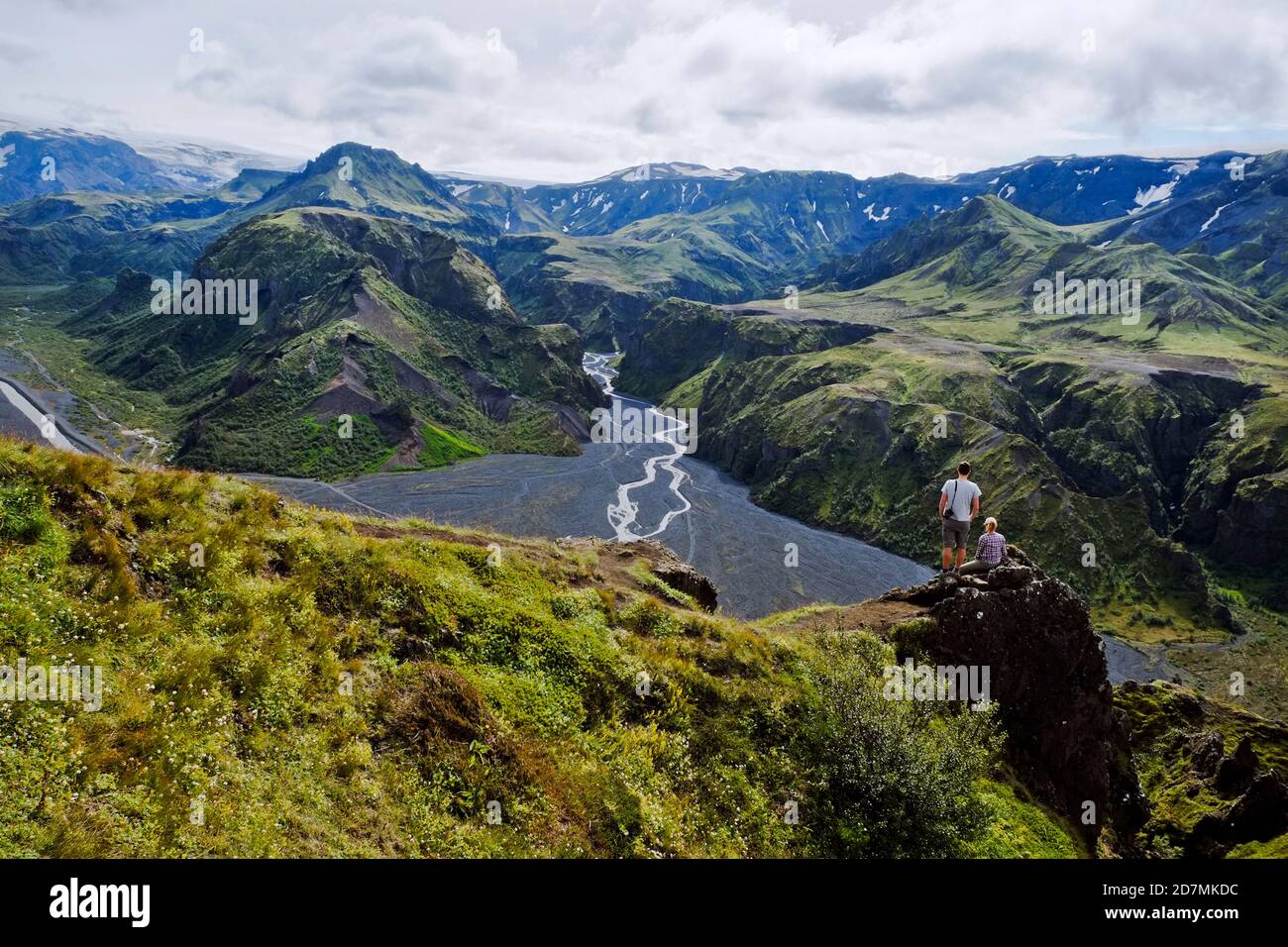 Das Tal von Thor, schöne Aussicht auf die Berge. Stockfoto