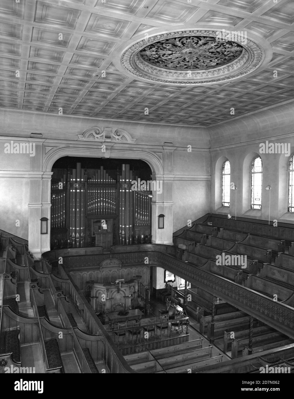 Tabernacle Chapel, The Hayes, Cardiff, 1961, Interior Stockfoto