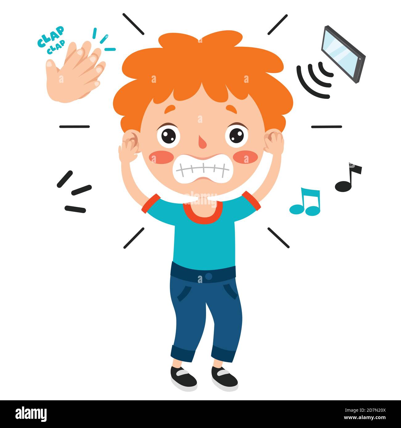 Posen und Ausdrücke eines Funny Boy Stock Vektor