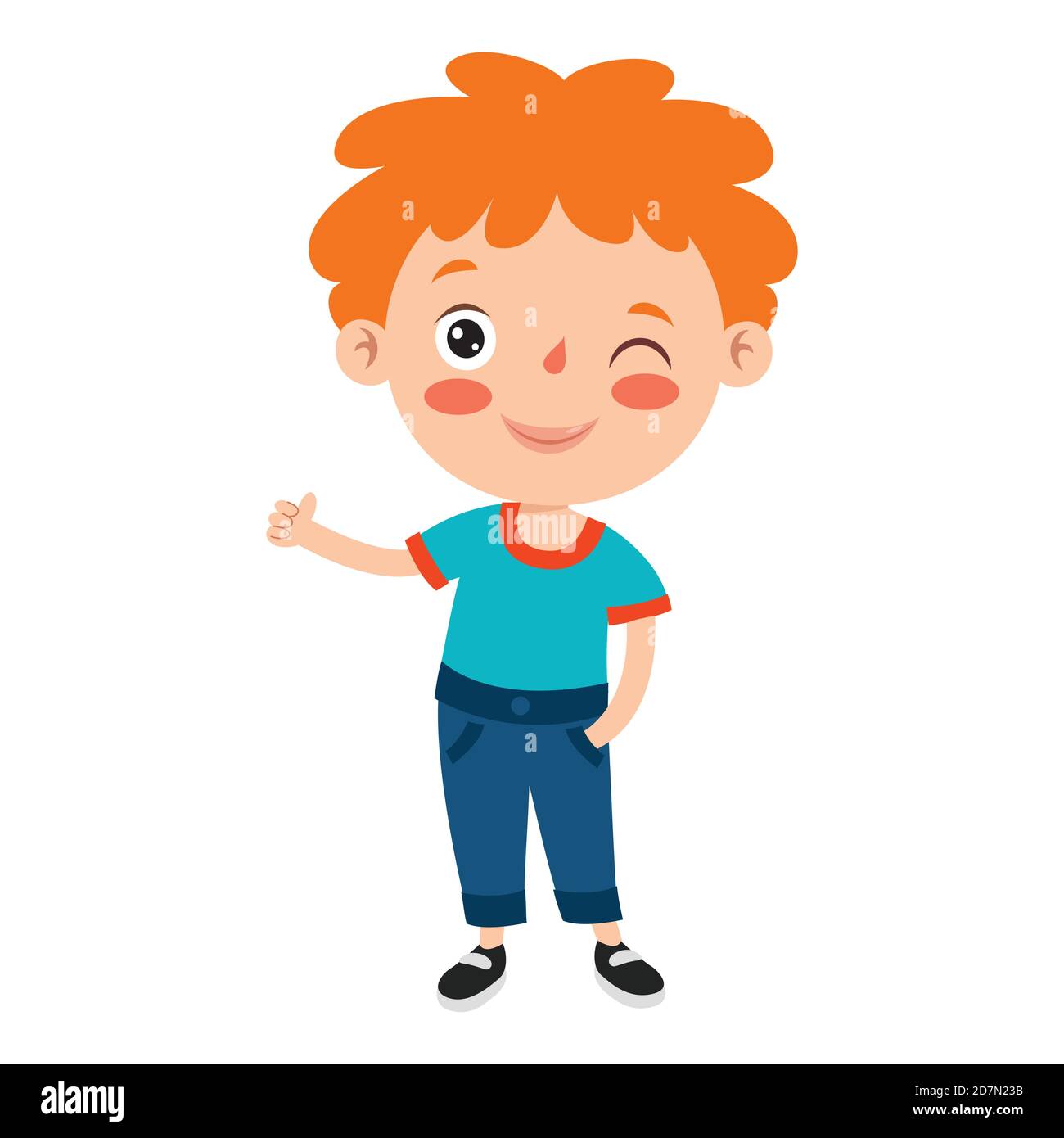 Posen und Ausdrücke eines Funny Boy Stock Vektor