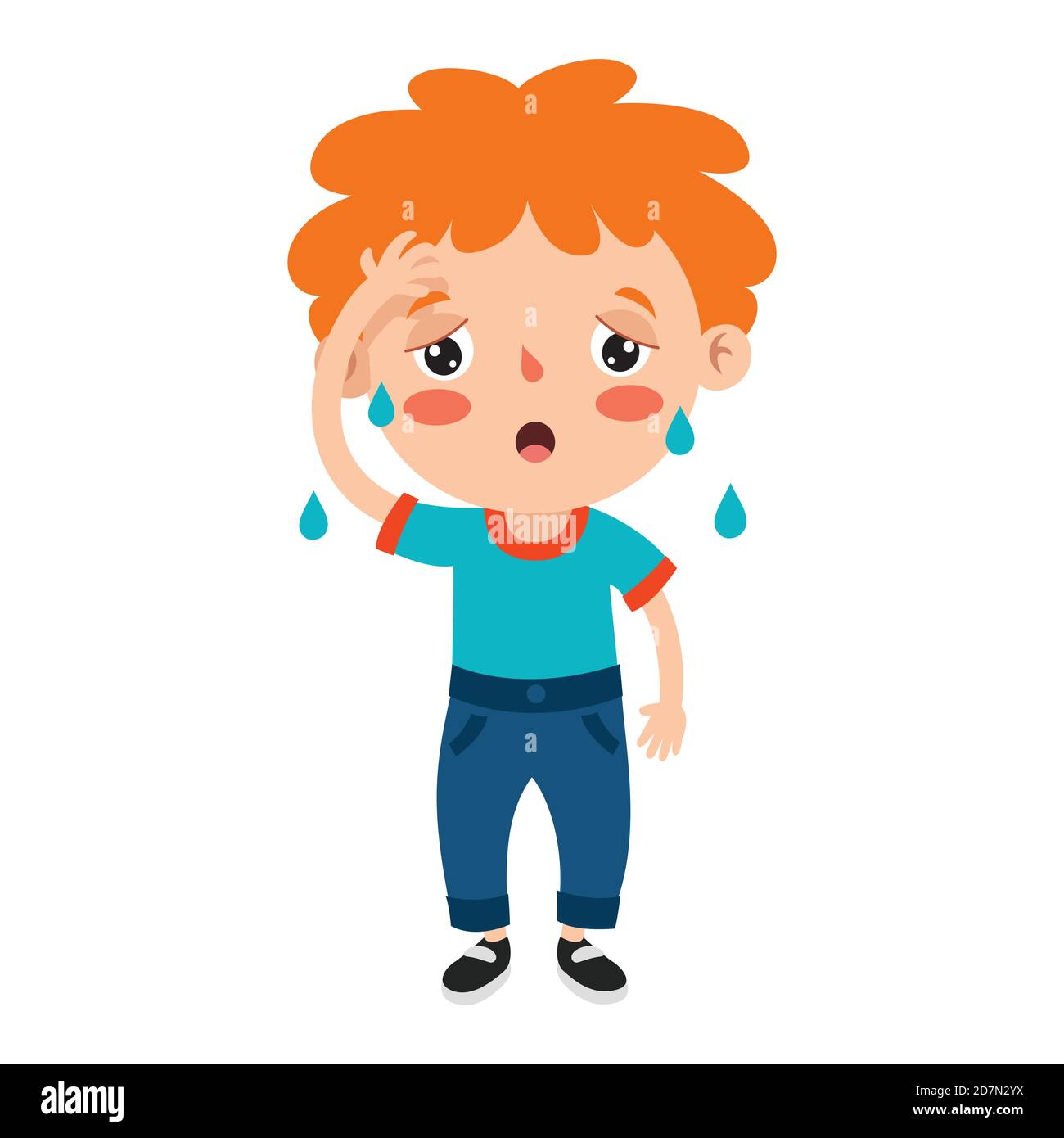 Posen und Ausdrücke eines Funny Boy Stock Vektor