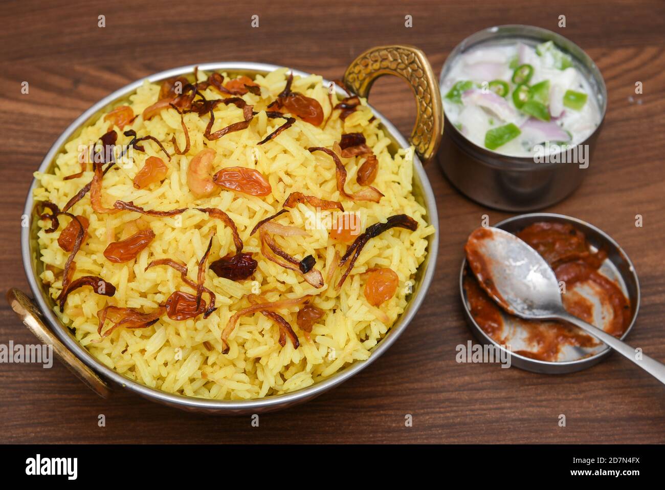 Huhn Biryani biriyani mit Basmati-Reis. Indische Reis Lebensmittel ...