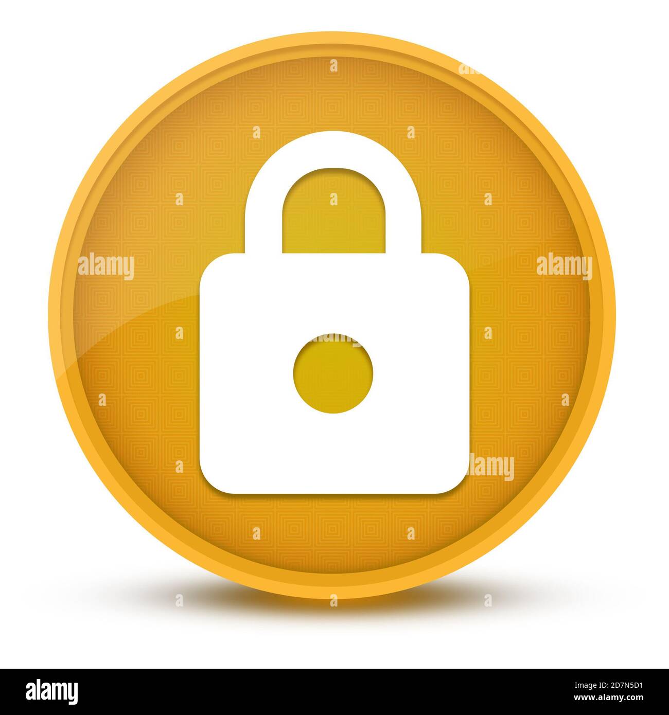 https luxuriöse glänzend gelb runde Taste abstrakte Abbildung Stockfoto