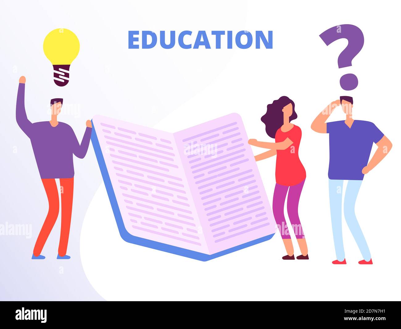 Hilfe in der Bildung, Bildung Kurse Vektor-Konzept. Volksbildung mit Buchillustration Stock Vektor