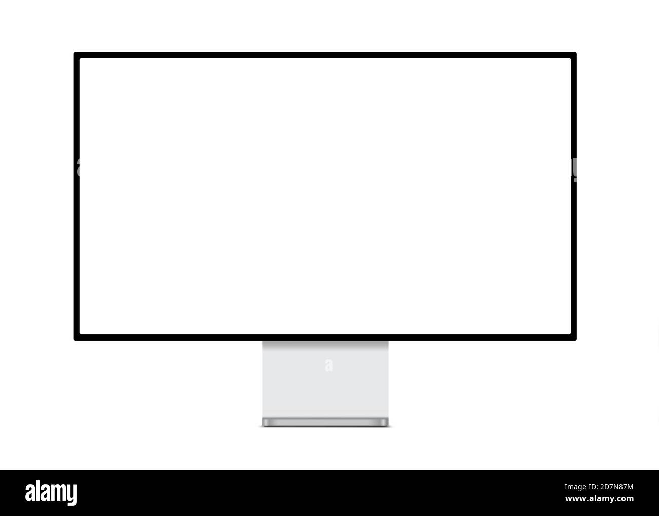 Moderne Computer professionelle große Monitor auf weißem Hintergrund. Stockfoto