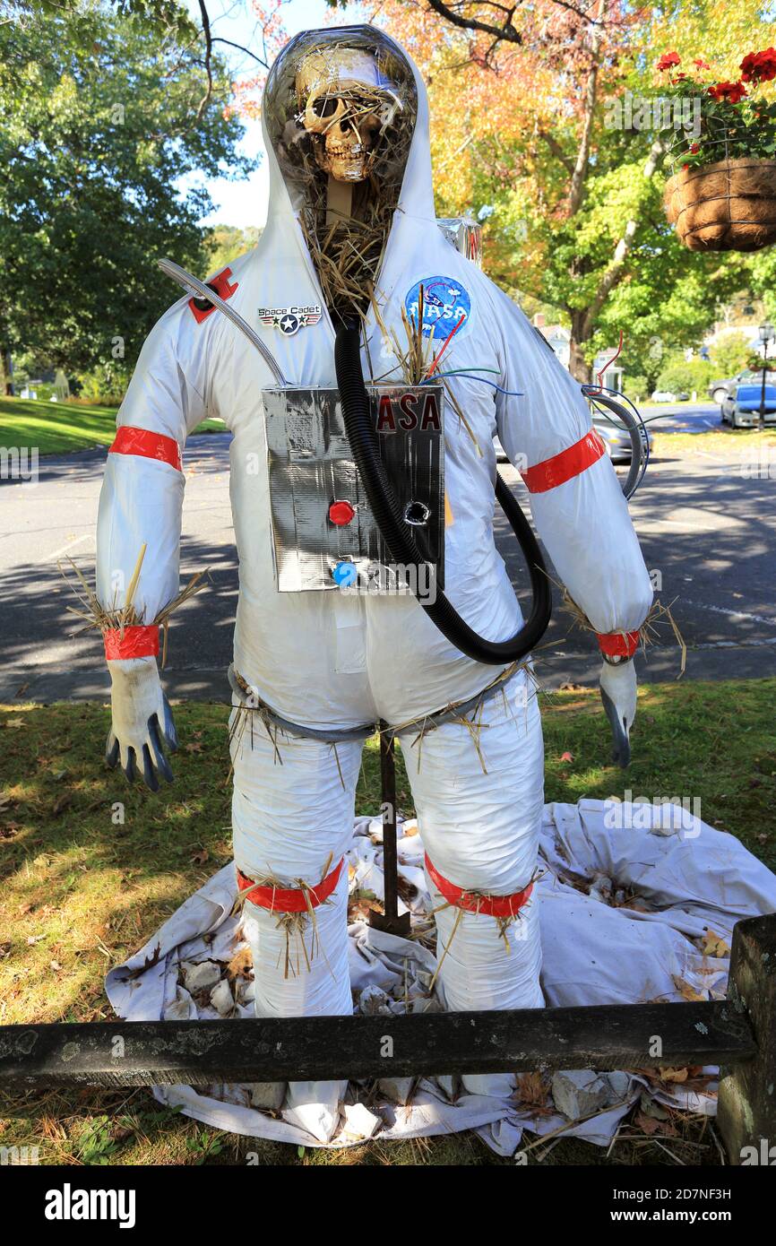 Scarecrow Wettbewerb Stony Brook Village Long Island New York Stockfoto