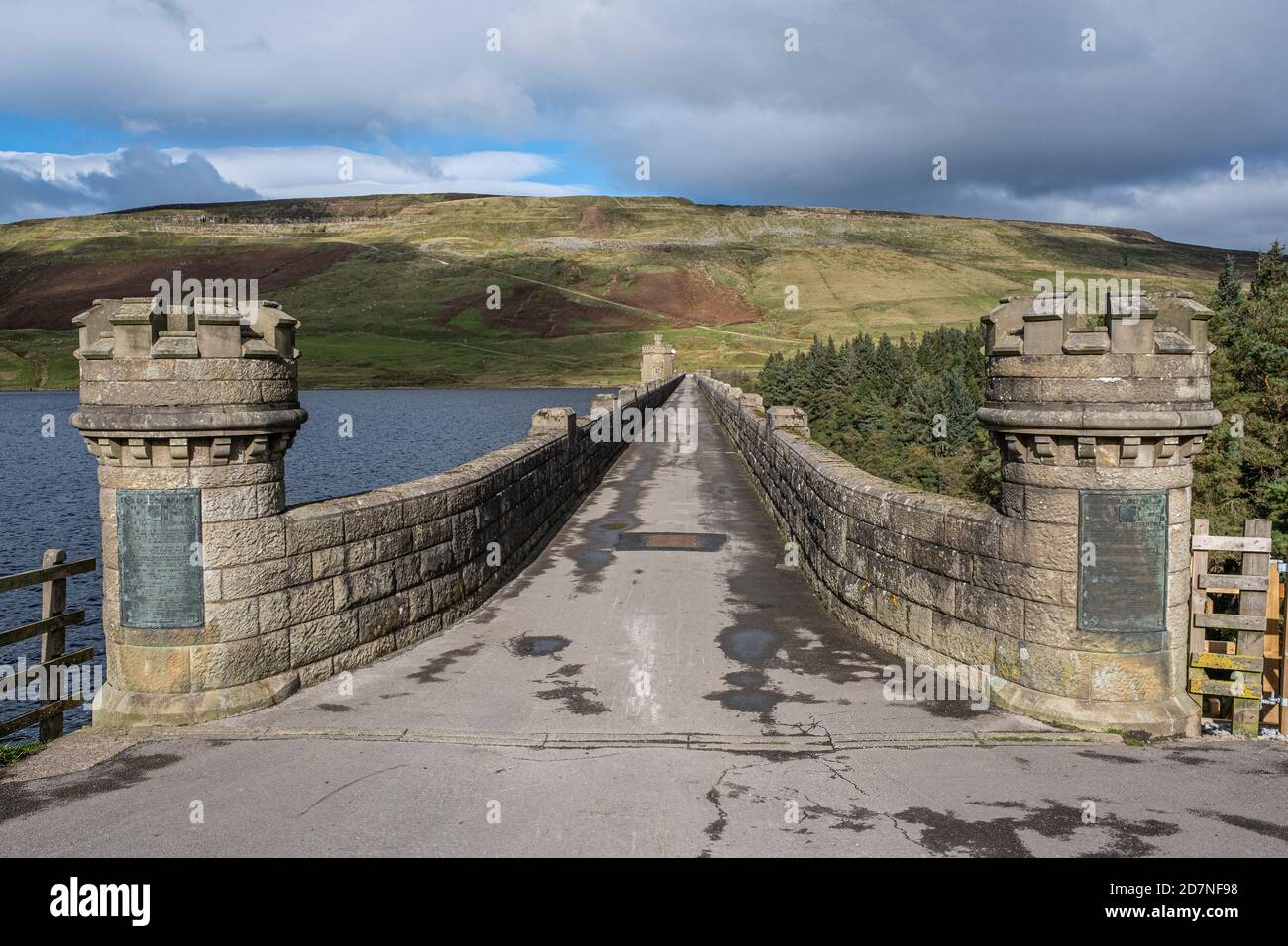 Scar House Reservoir, Nidderdale, North Yorkshire Dales, Großbritannien Stockfoto