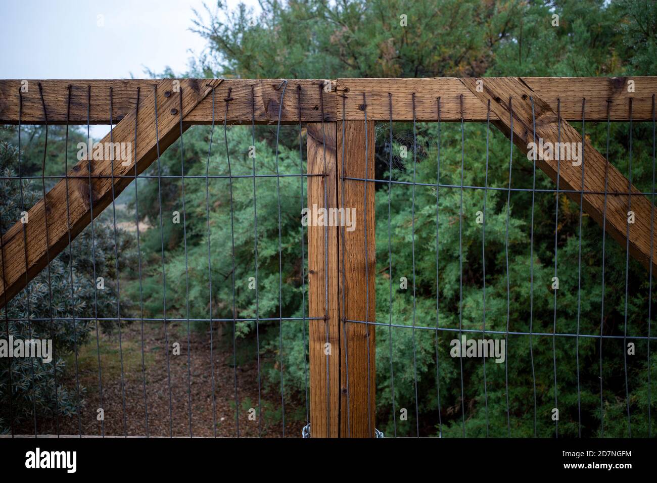 Hölzernes Tor Stockfoto