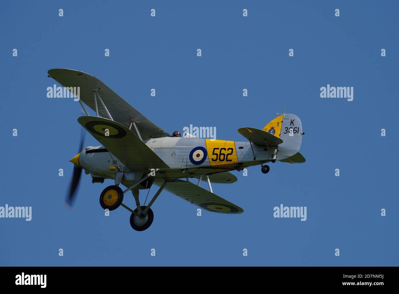 Hawker Nimrod II, K3661, G-BURZ, Historic Aircraft Collection, in Old Warden Bedfordshire, England, Stockfoto