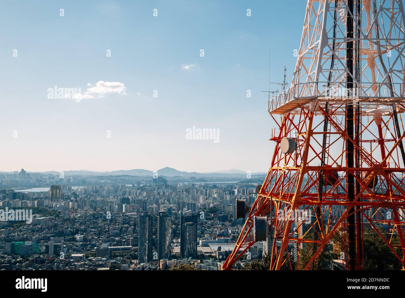 Panoramablick auf Seoul Stadt vom Namsan Turm in Seoul, Korea Stockfoto