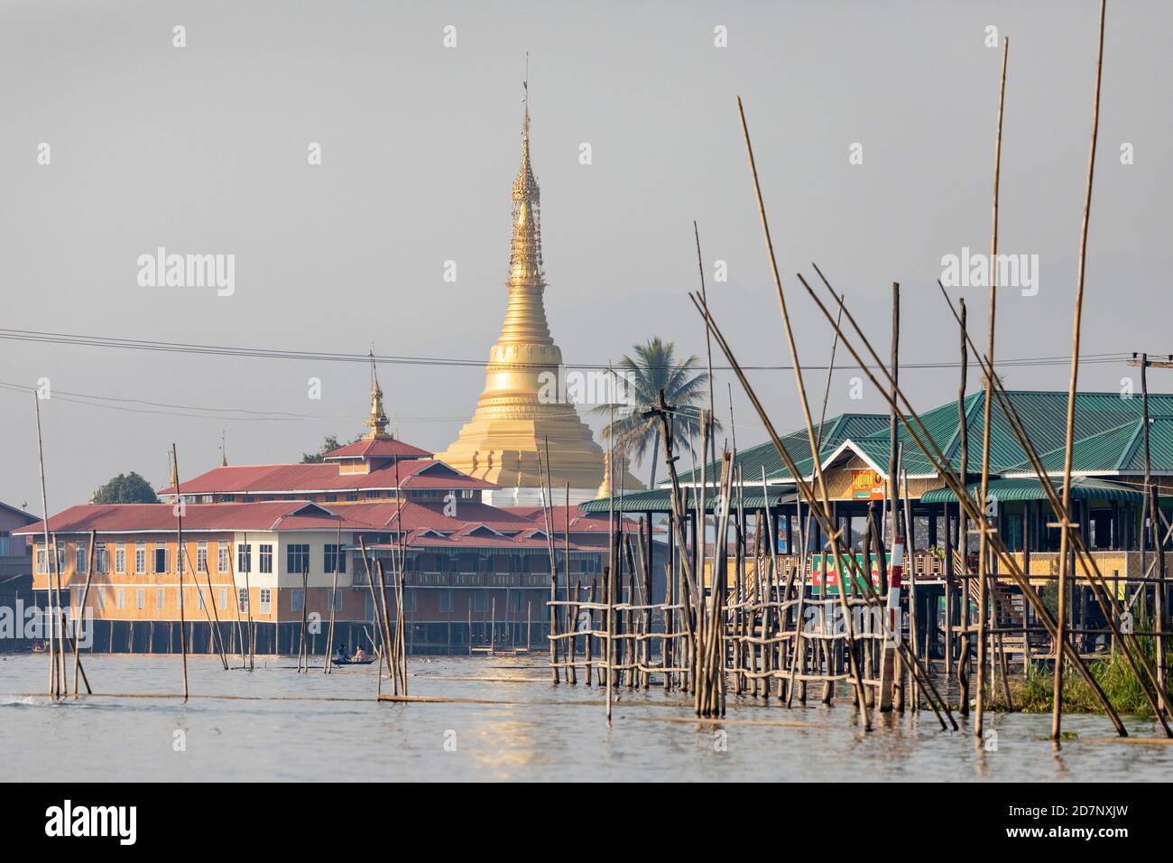 Dorf Nanpan am Inle See, Myanmar Stockfoto
