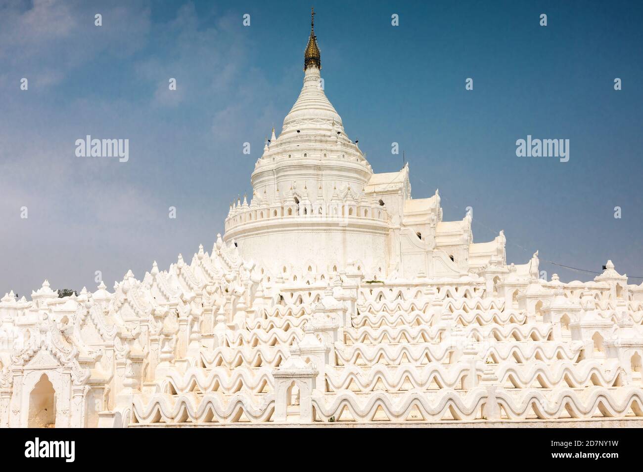 Hsinbyume Pagode von Mingun, Myanmar Stockfoto