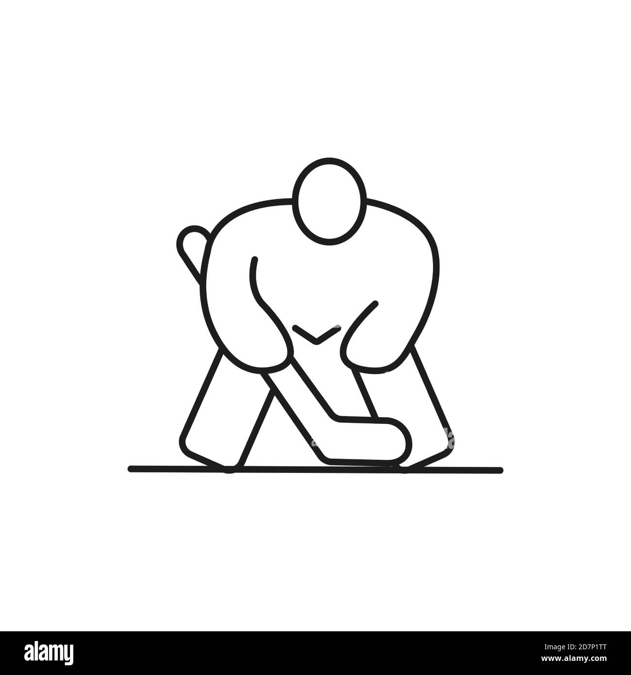 Eishockey-Torwart Symbol Element des Eishockey-Symbol für mobile Konzept und Web-Apps. Thin Line Hockey Torwart Symbol kann für Web und mobile verwendet werden Stock Vektor