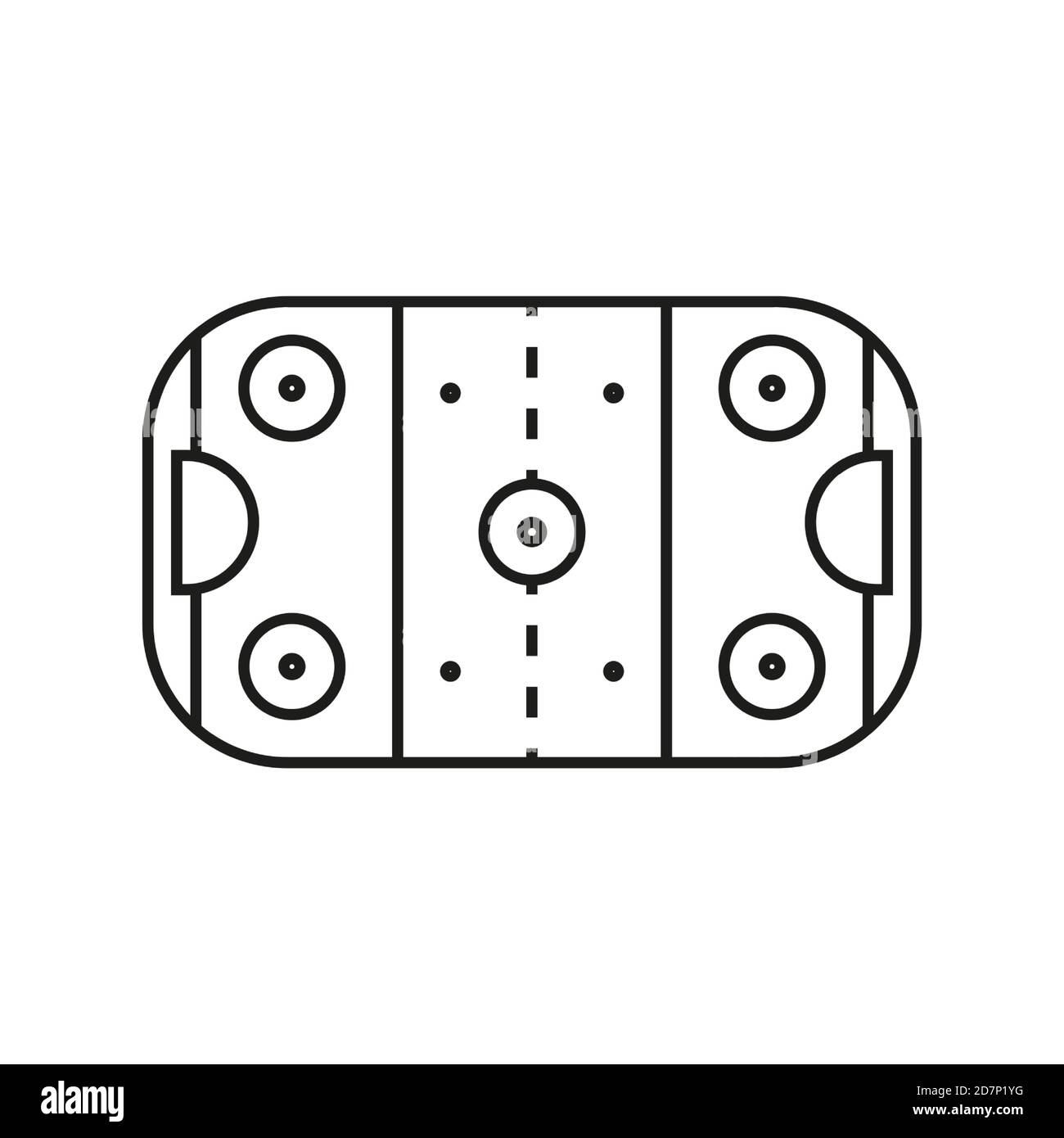 Eislaufsymbol Element des Eishockey-Symbol für mobile Konzept und Web-Apps. Thin Line Rink Symbol kann für Web und mobile verwendet werden. Premium-Symbol auf weißem Hintergrund Stock Vektor