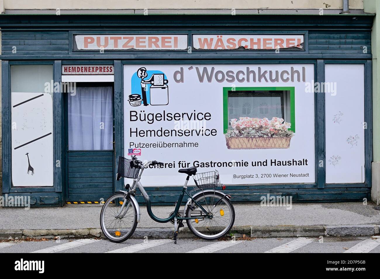 Wiener Neustadt, Niederösterreich, Österreich. Wäscherei in Wiener Neustadt Stockfoto