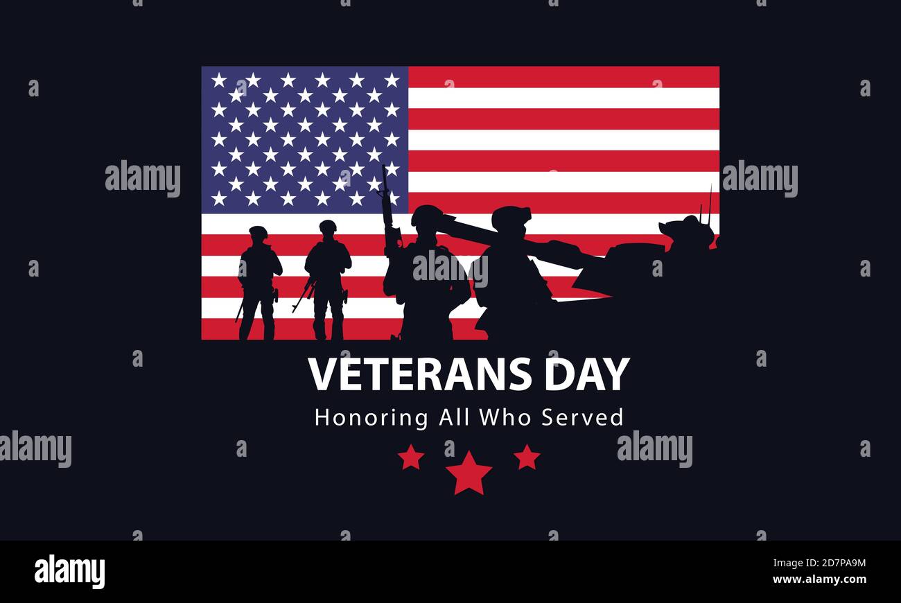 Veterans Day, Memorial Day, Patriot Vector für Banner, Broschüre, Print Ad, Sticker Stock Vektor