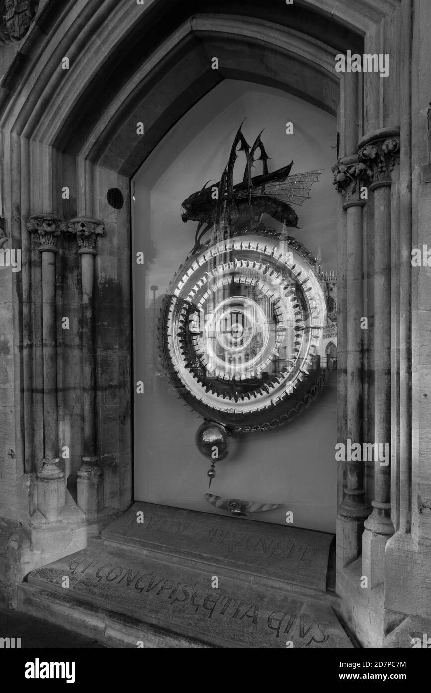 The Corpus Clock, Taylor Library, Corpus Christi College, University of Cambridge, Cambridgeshire, England Stockfoto