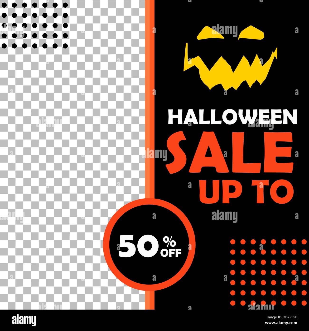 Editierbare Halloween Verkauf Hintergrund Vorlage. Vector Design Webbanner für Social Media. Post-Layout-Vorlage Stock Vektor
