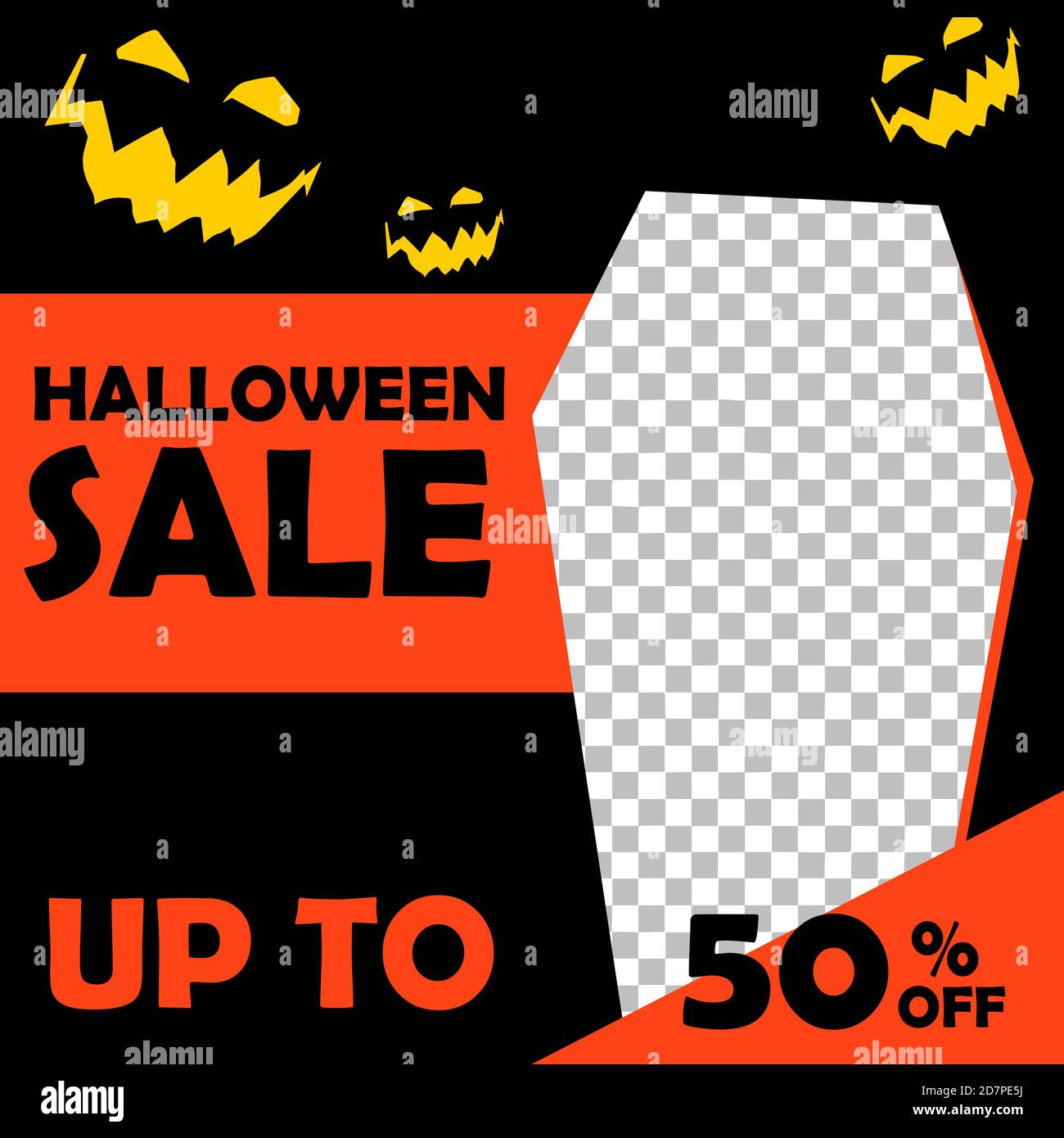 Editierbare Halloween Verkauf Hintergrund Vorlage. Vector Design Webbanner für Social Media. Post-Layout-Vorlage Stock Vektor