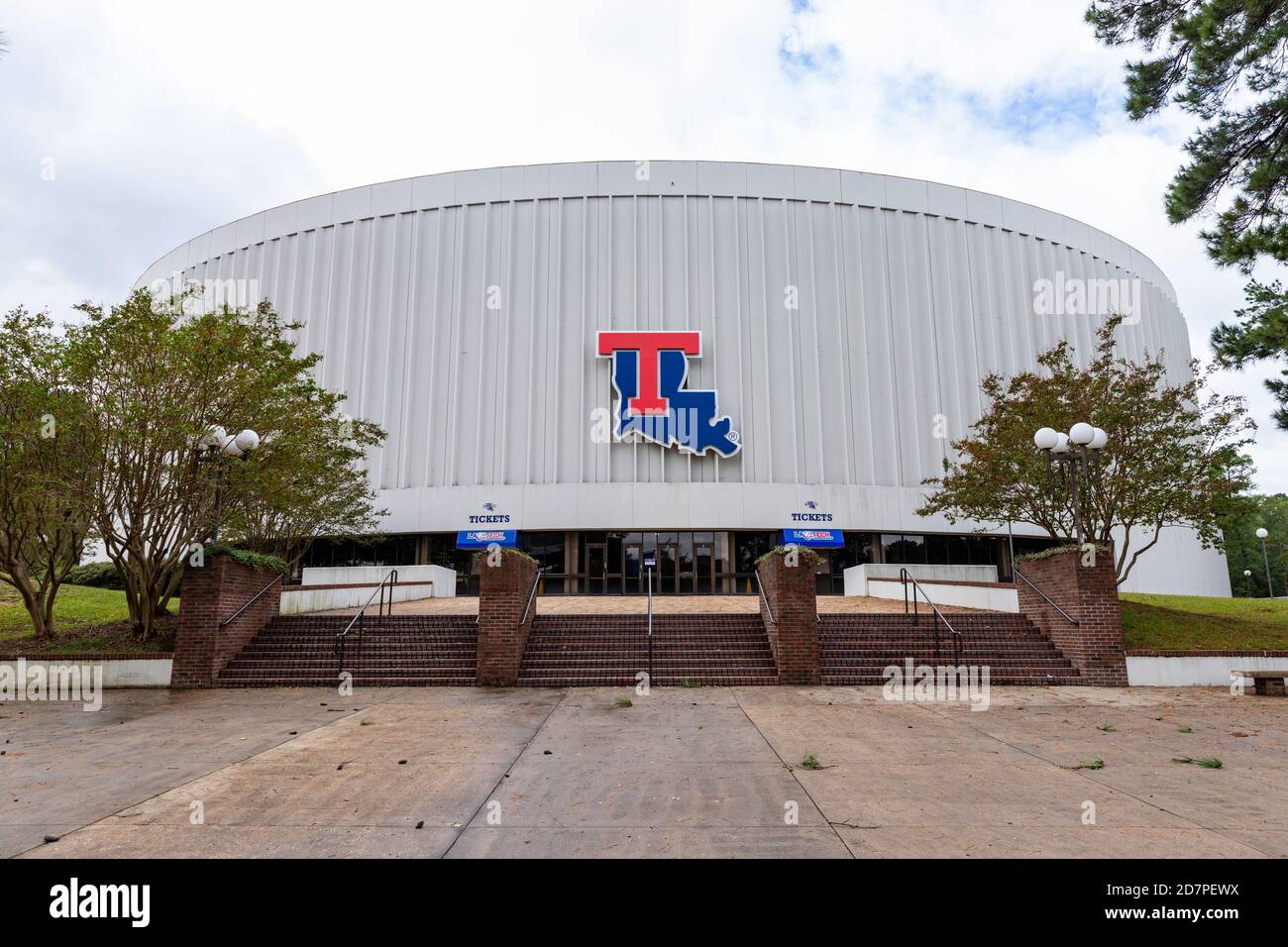 Ruston, LA / USA - 10. Oktober 2020: Thomas Assembly Center auf dem Campus von Louisiana Tech Stockfoto