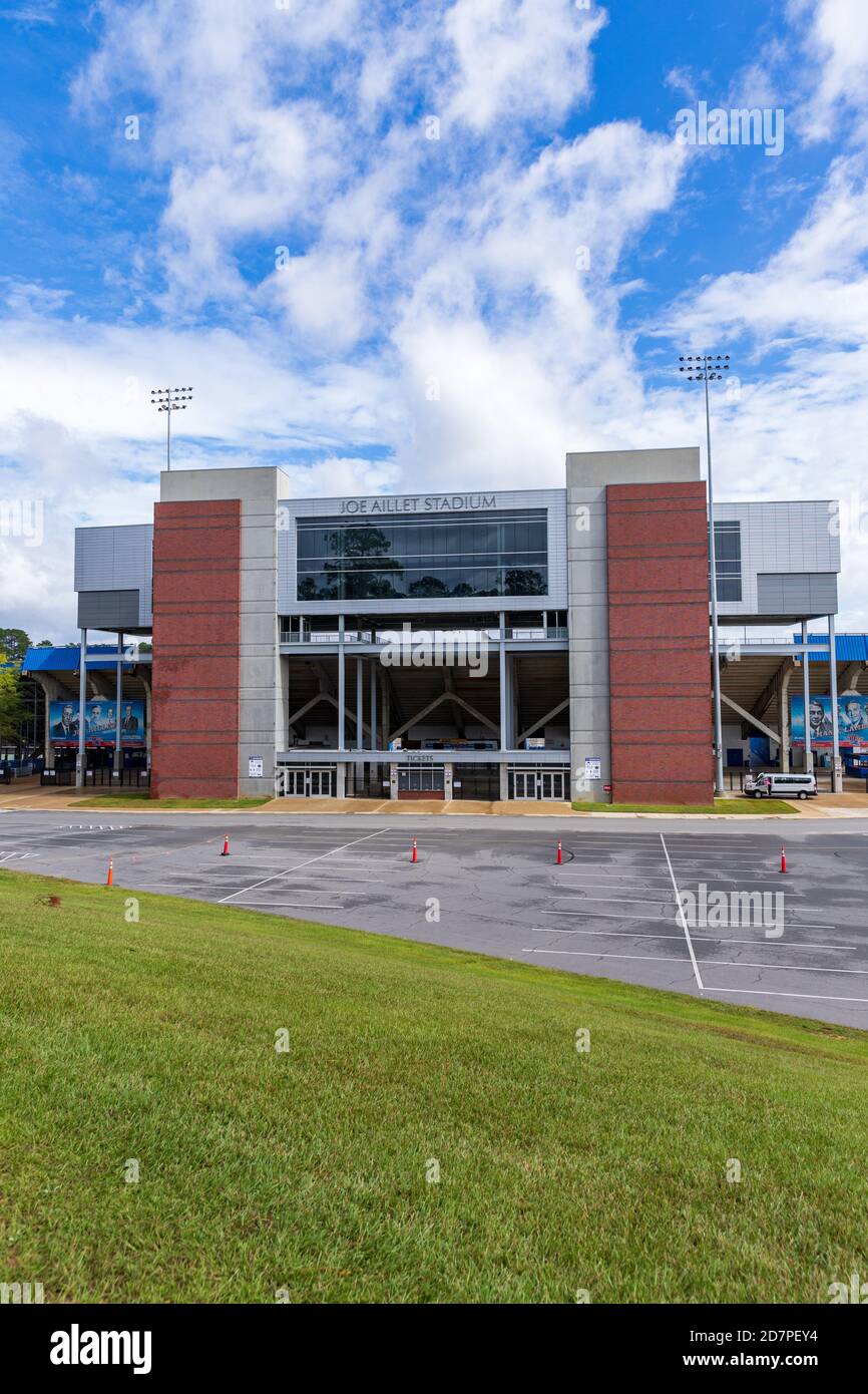 Ruston, LA / USA - 10. Oktober 2020: Joe Aillet Stadium, Heimstadion des Louisiana Tech Football Stockfoto