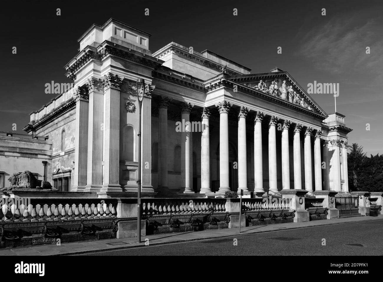 Außenansicht des Fitzwilliam Museum, Trumpington Street, Cambridge City, Cambridgeshire, England, Großbritannien Stockfoto