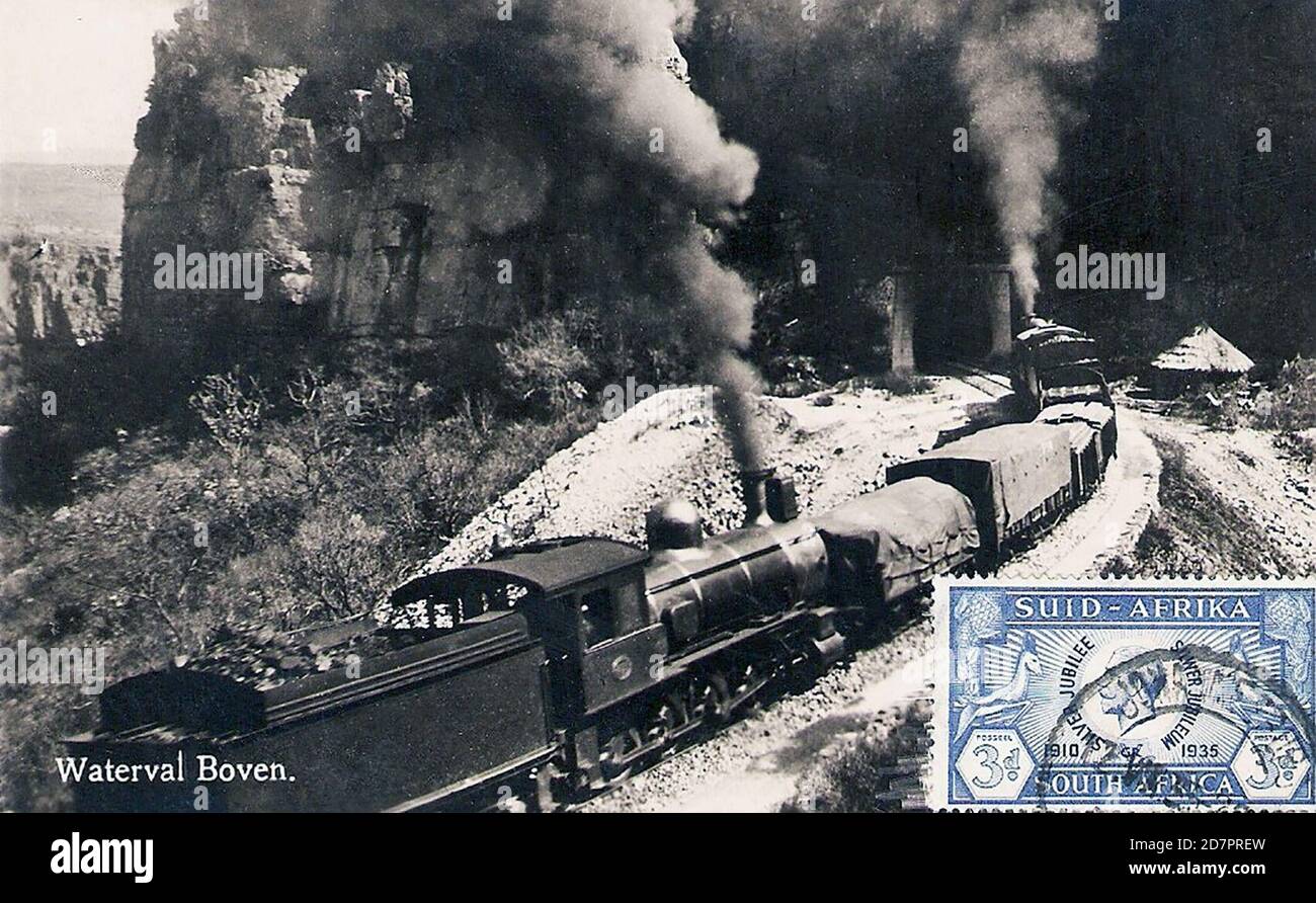 Südafrika Geschichte: Ex Central South African Railways Class 8-L2 (4-8-0)South African Railways Class 8B (4-8-0)Lage Waterval Boven Tunnel ca. zwischen 1908 und 1918 Stockfoto