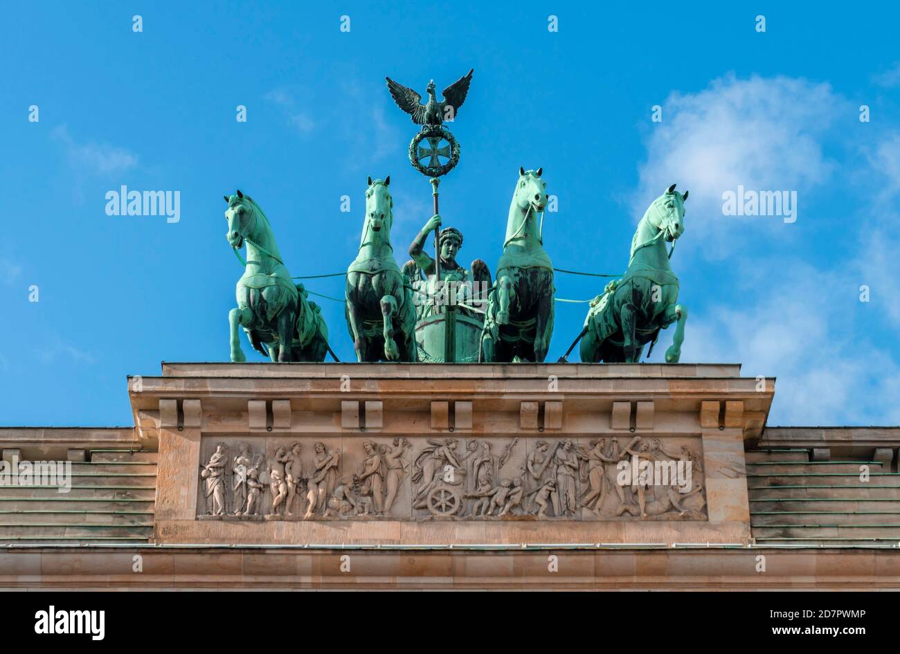 Quadriga auf dem Brandenburger Tor, Berlin-Mitte, Berlin, Deutschland Stockfoto