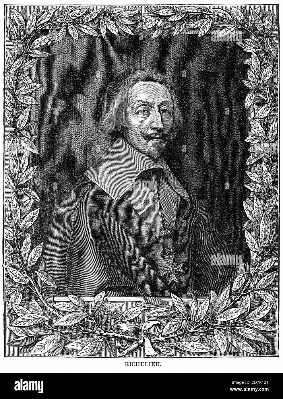 Richelieu (Armand Jean du Plessis, Herzog von Richelieu), Illustration, Ridpath's History of the World, Band III, von John Clark Ridpath, LL. D., Merrill & Baker Publishers, New York, 1897 Stockfoto