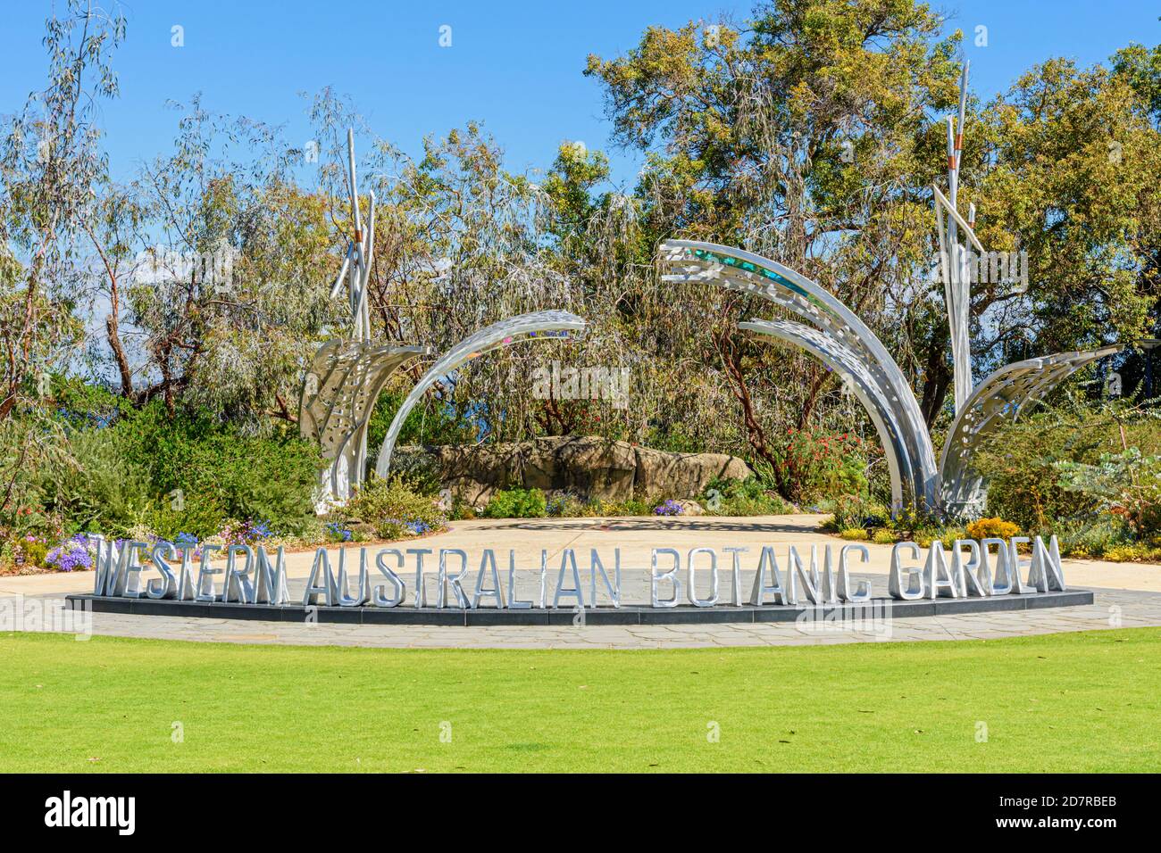Eintritt zum Western Australian Botanic Garden in Kings Park, Perth, Western Australia, Australien Stockfoto