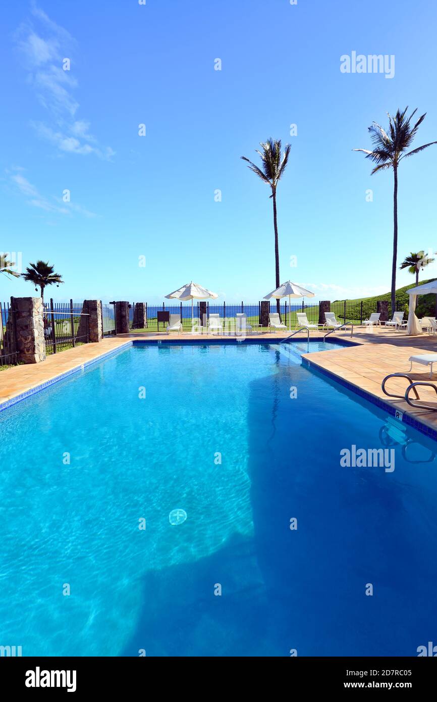 Oceanfront Swimming Pool in Maui-Hawaii, USA Stockfoto