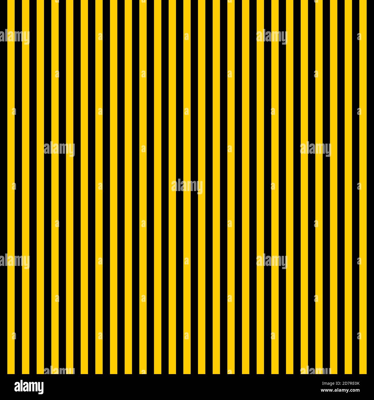 Schwarze und gelbe vertikale Linie. Gelbes Tapetendesign. Geschenkpapier oder Stoffmuster. Stockfoto