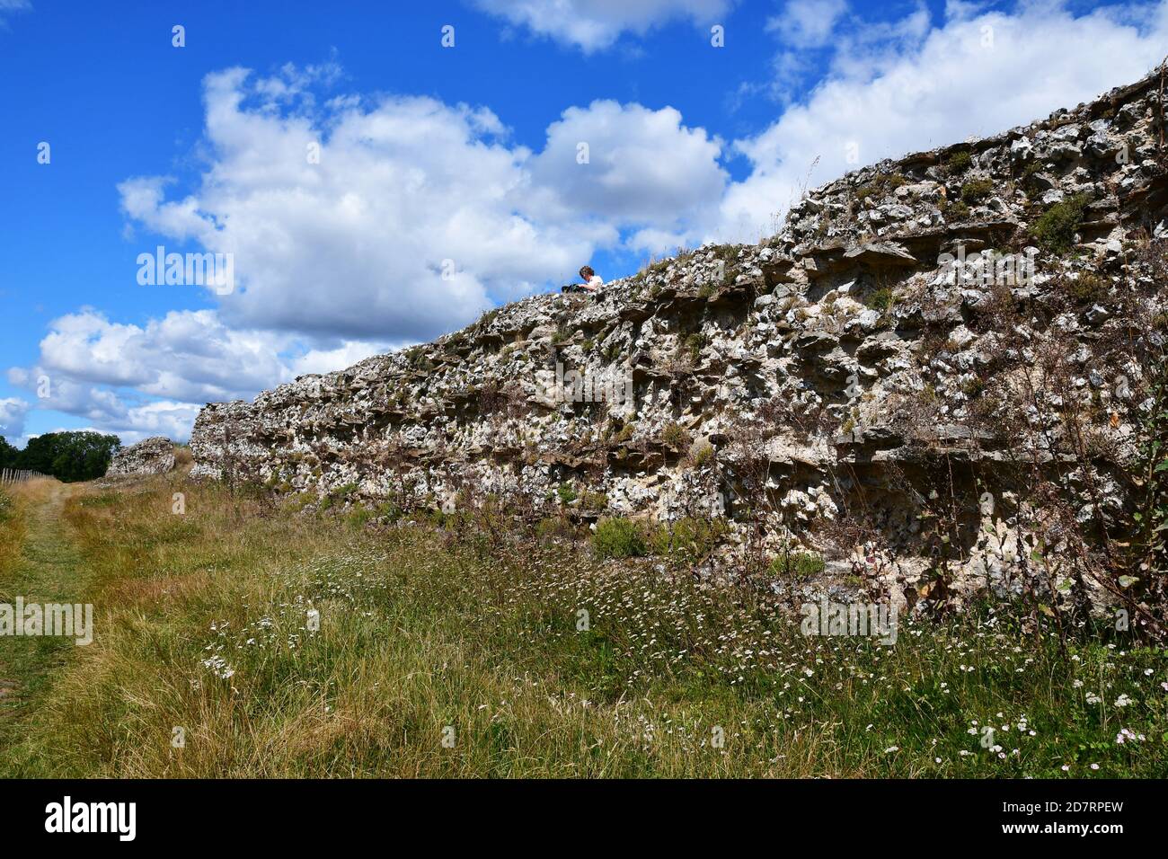 Silchester Roman City Walls, Silchester, Hampshire, Großbritannien Stockfoto