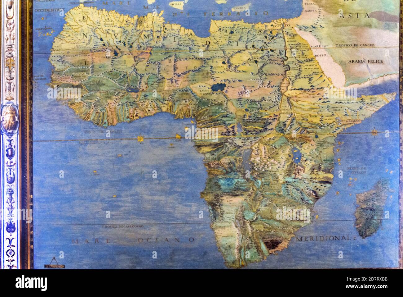 Alte Welt Karte Textur Stockfoto