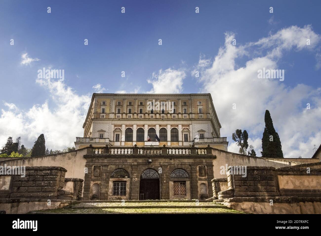 Villa Farnese in der Stadt Caprarola, Viterbo, Italien Stockfoto