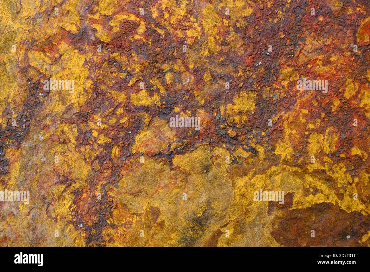 Backgraund von Naturstein Rost Farbe Textur eine Kopie Raum. Stockfoto