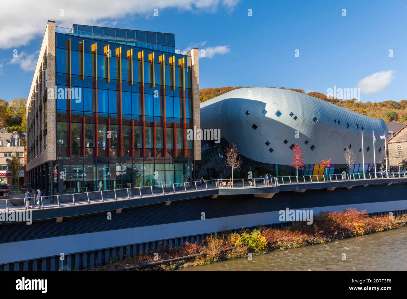 New Taff Development, Pontypridd, Rhondda Cynon Taff, Wales, Großbritannien Stockfoto