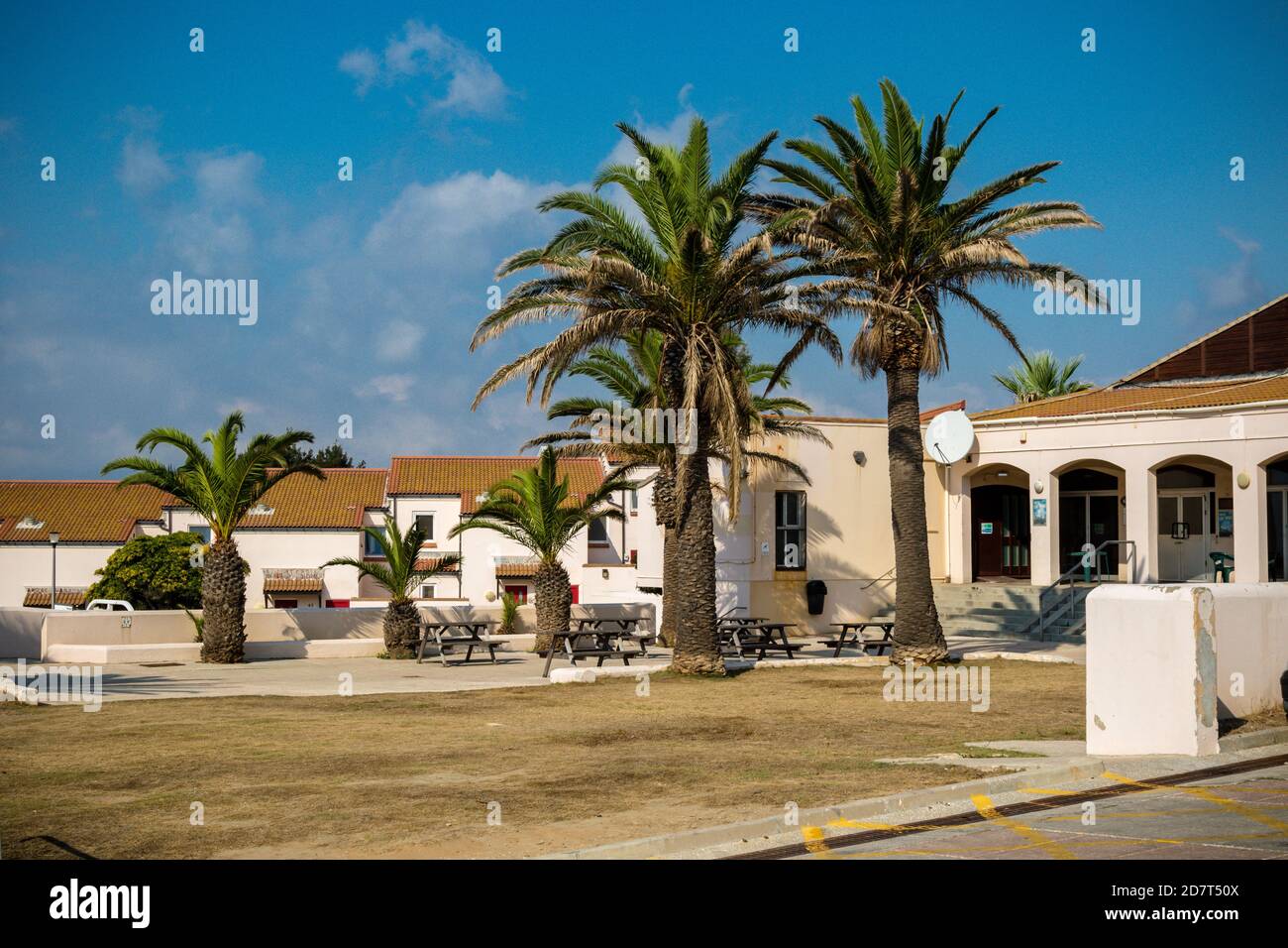 Gibraltar, Großbritannien, 2. Oktober 2018:- Gebäude am Europa Point, südliches Ende von Gibraltar. Gibraltar ist ein britisches Überseegebiet Stockfoto