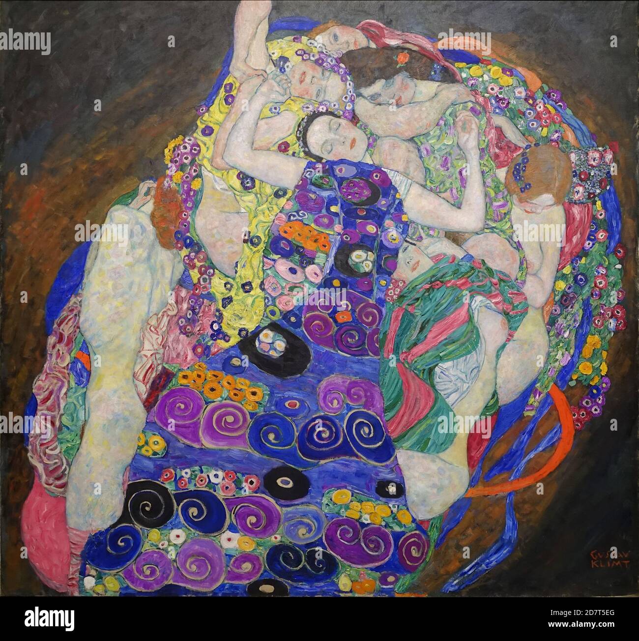 Titel: Jungfrau Schöpfer: Gustav Klimt Datum: 1913 Medium: Öl auf Leinwand Maße: 200 x 190 cm Ort: Narodni Galerie, Prag Stockfoto