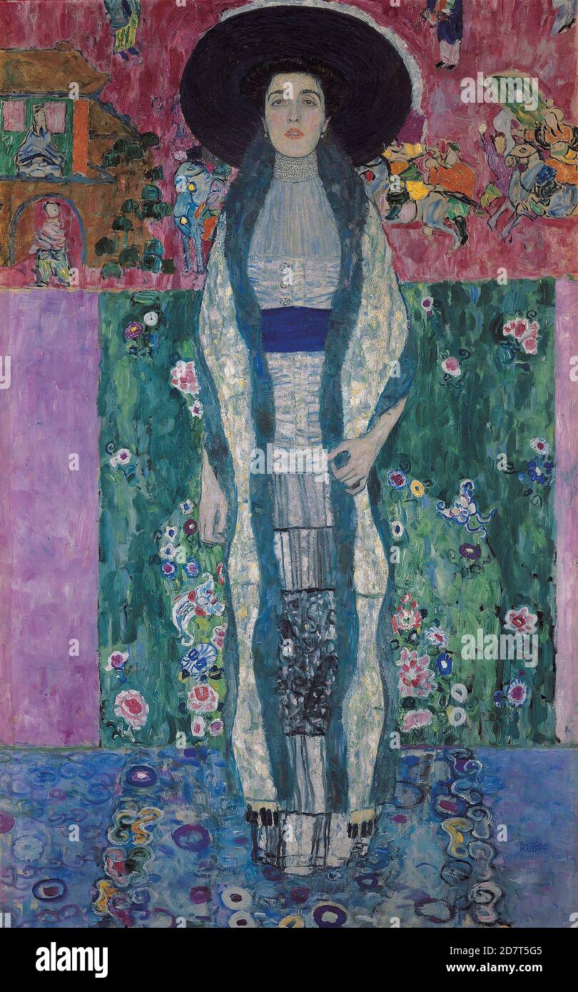 Titel: Porträt von Adele Bloch-Bauer II Ersteller: Gustav Klimt Datum: 1912 Medium: Öl auf Leinwand Maße: 190 x 120 cm Ort: Privatsammlung Stockfoto