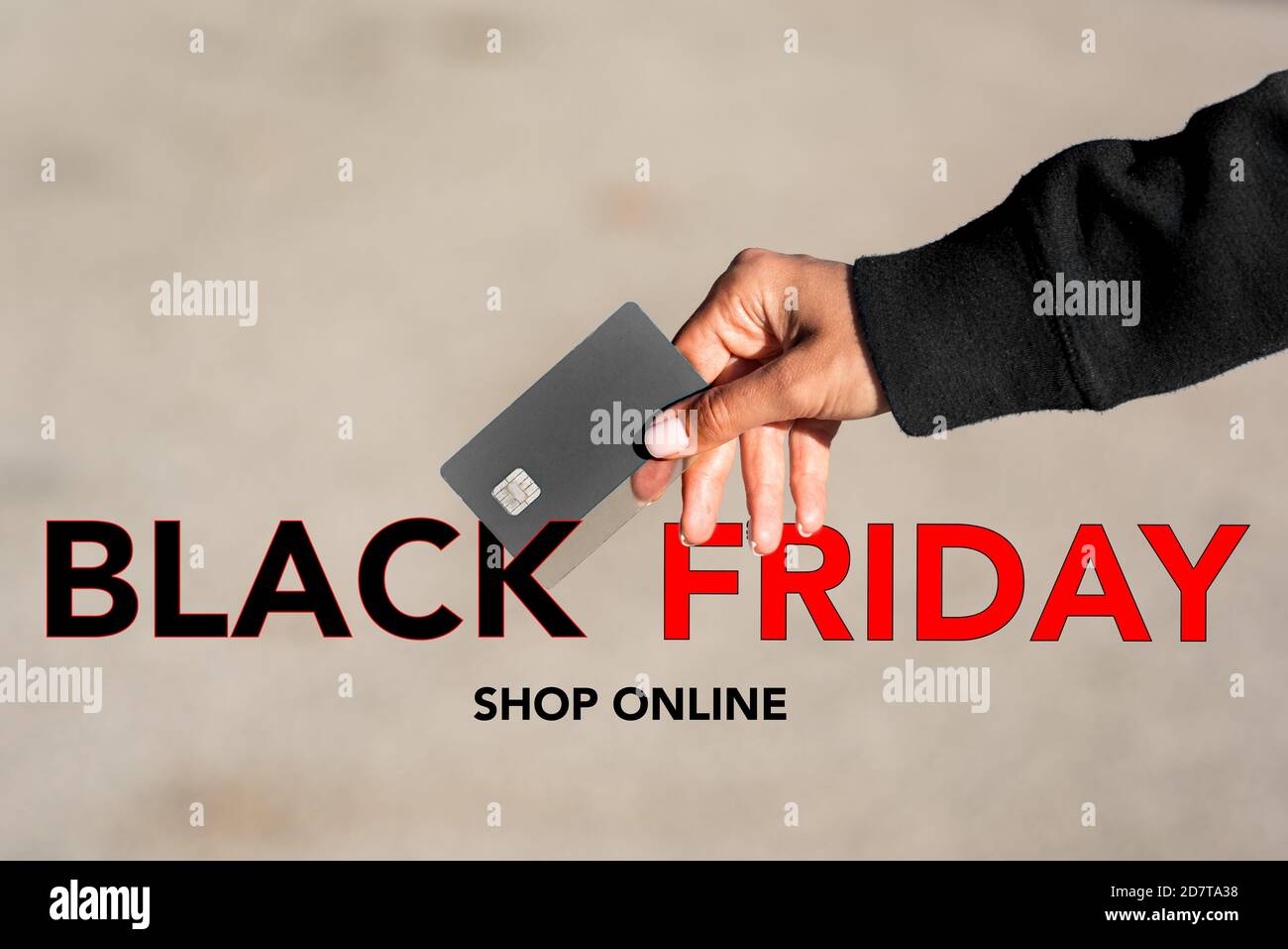 E-Commerce-Shopping online am schwarzen freitag. Machen Sie Bestellungen online von zu Hause aus. Sonderverkauf online. Stockfoto